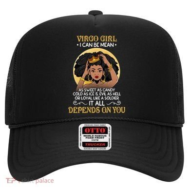 Virgo Black Queen August September Birthday Funny Gift Hat