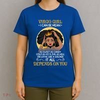 Virgo Black Queen August September Birthday Funny Gift T-Shirt thumb 4
