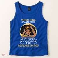 Virgo Black Queen August September Birthday Funny Gift Tank Top thumb 2