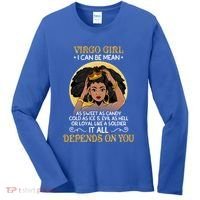 Virgo Black Queen August September Birthday Funny Gift Women's Long Sleeve Shirt thumb 0