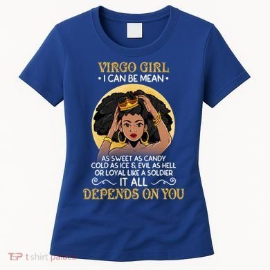 Virgo Black Queen August September Birthday Funny Gift Women's T-Shirt