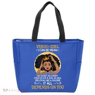 Virgo Black Queen August September Birthday Funny Gift Tote Bag