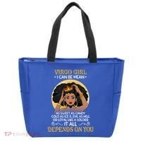 Virgo Black Queen August September Birthday Funny Gift Tote Bag thumb 0