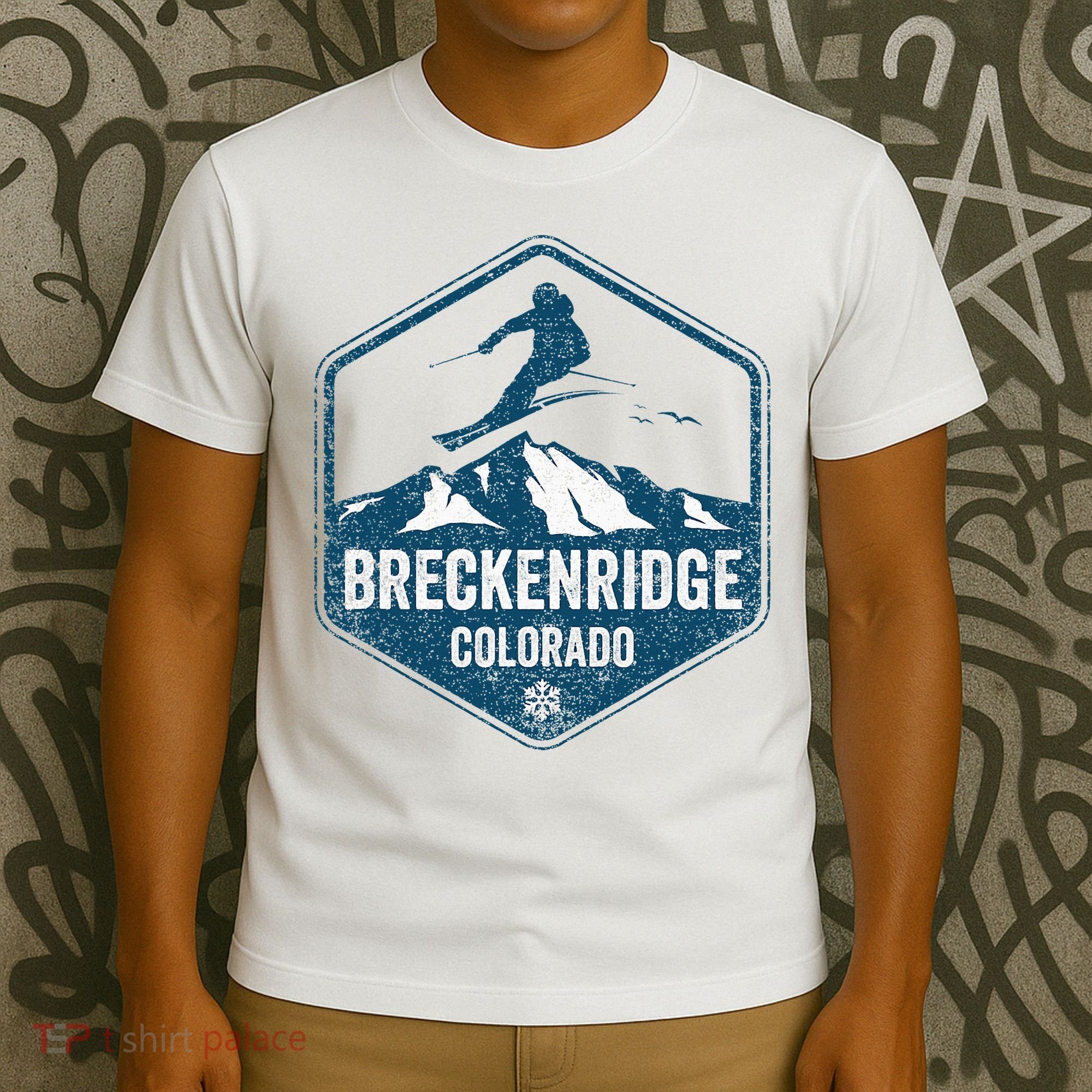 Vintage Breckenridge Retro Logo Ski T-Shirt