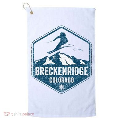 Vintage Breckenridge Retro Logo Ski Golf Towel