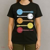 Vintage Banjo Retro Banjo Gift Country Music Bluegrass T-Shirt thumb 4