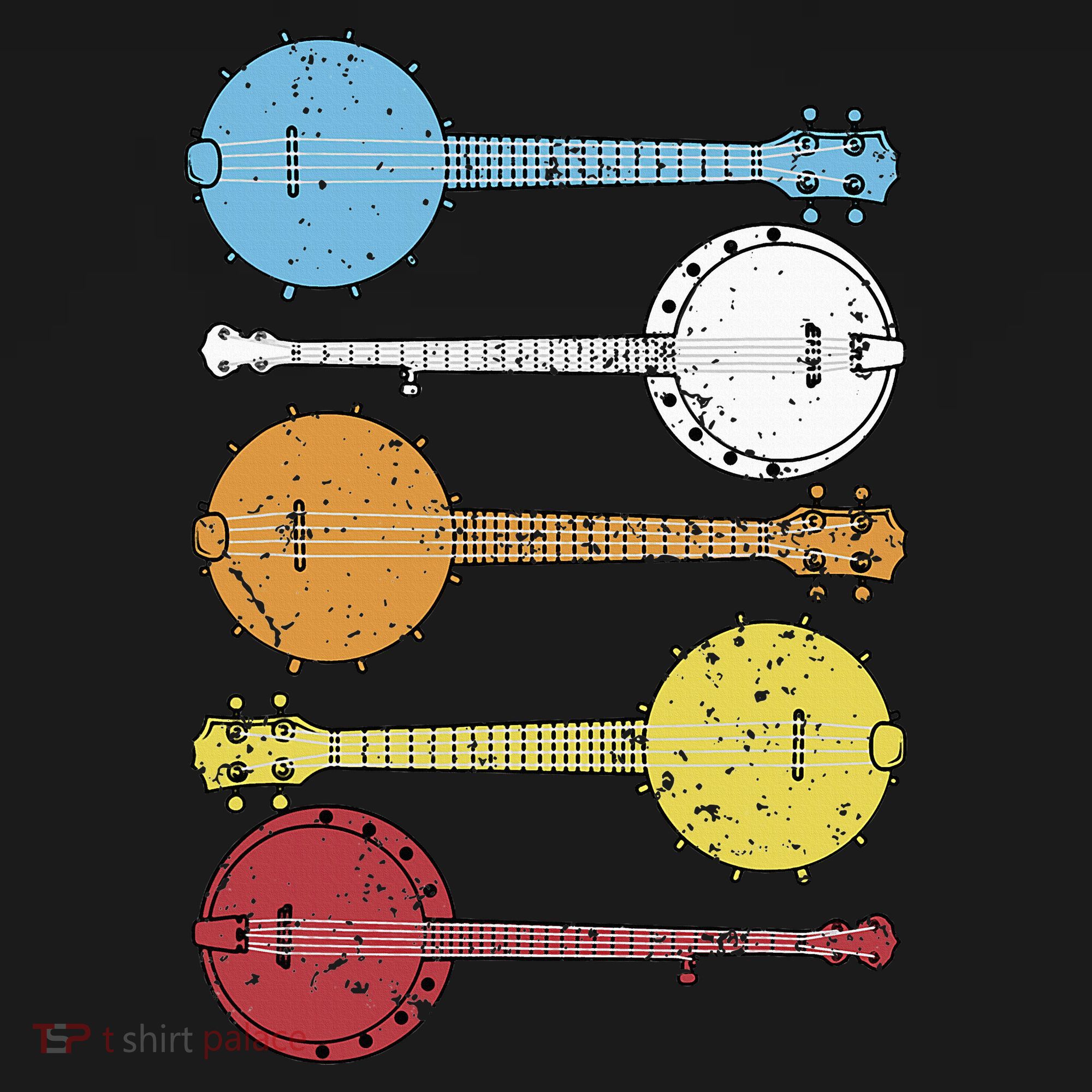 Vintage Banjo Retro Banjo Gift Country Music Bluegrass T-Shirt