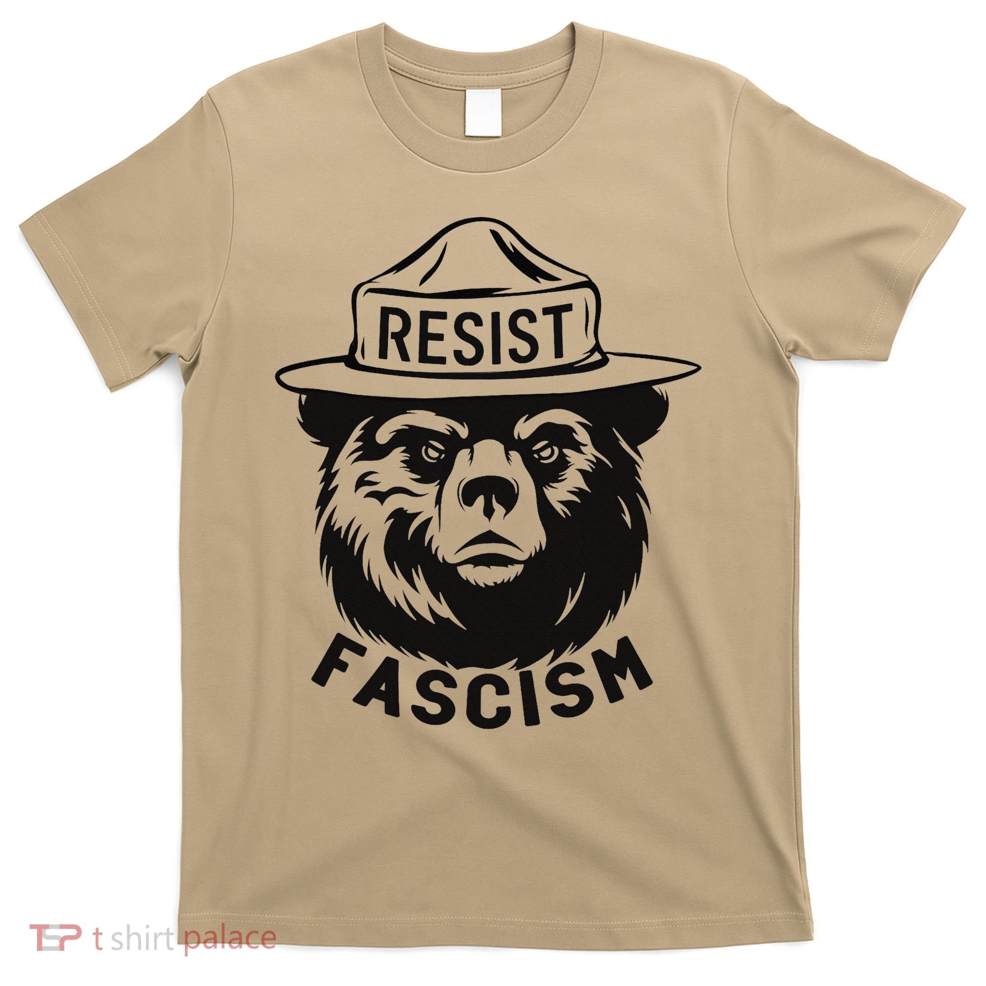 Vintage Bear Resist Fascism National Parks Women Protest T-Shirt