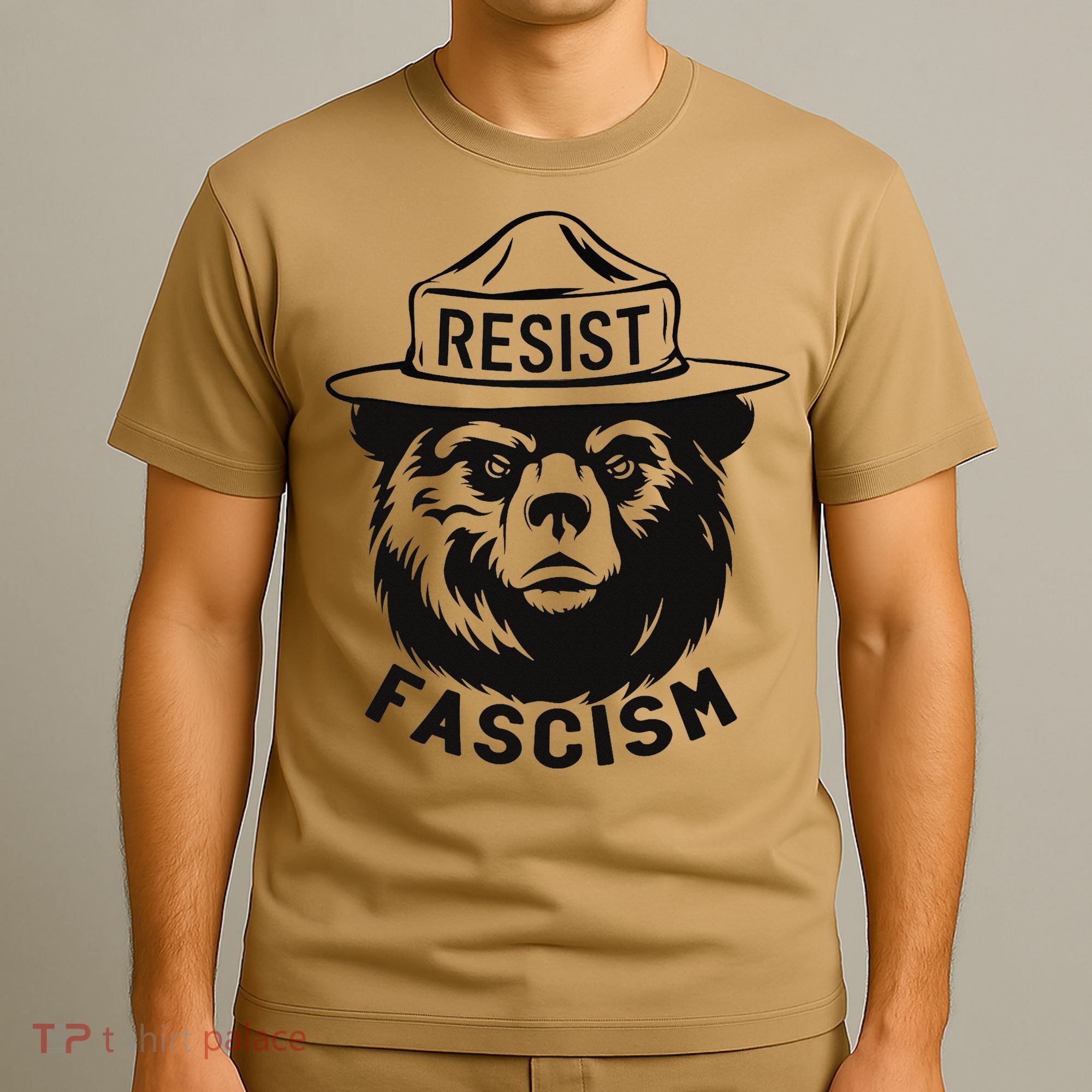 Vintage Bear Resist Fascism National Parks Women Protest T-Shirt