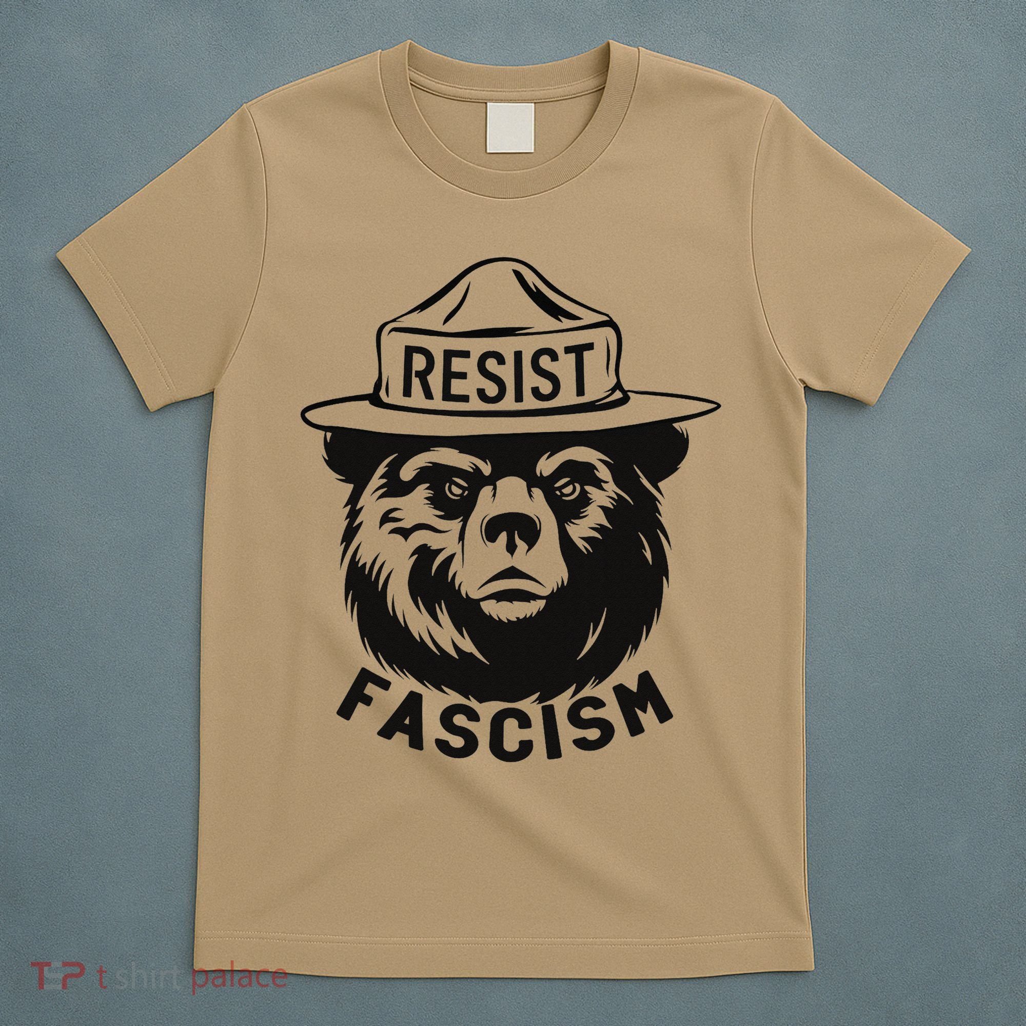 Vintage Bear Resist Fascism National Parks Women Protest T-Shirt