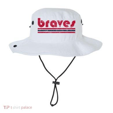 Vintage Braves Retro Three Stripe Red Braves Bucket Hat