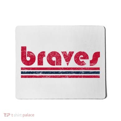 Vintage Braves Retro Three Stripe Red Braves Mousepad