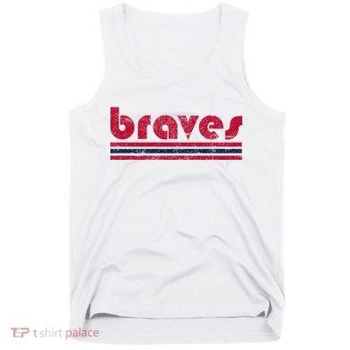 Vintage Braves Retro Three Stripe Red Braves Tank Top