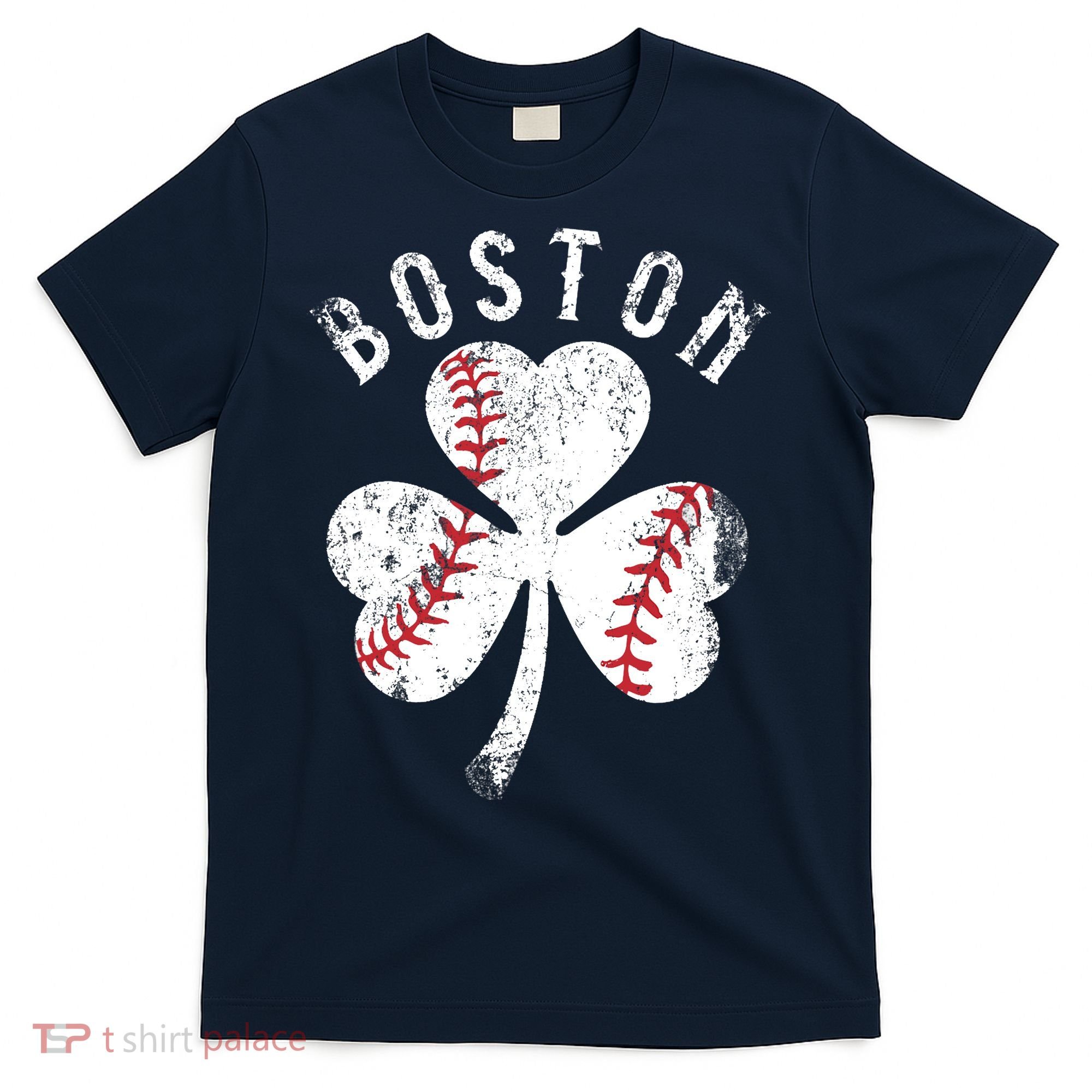 Vintage Boston St Patrick's Day Irish Shamrock T-Shirt