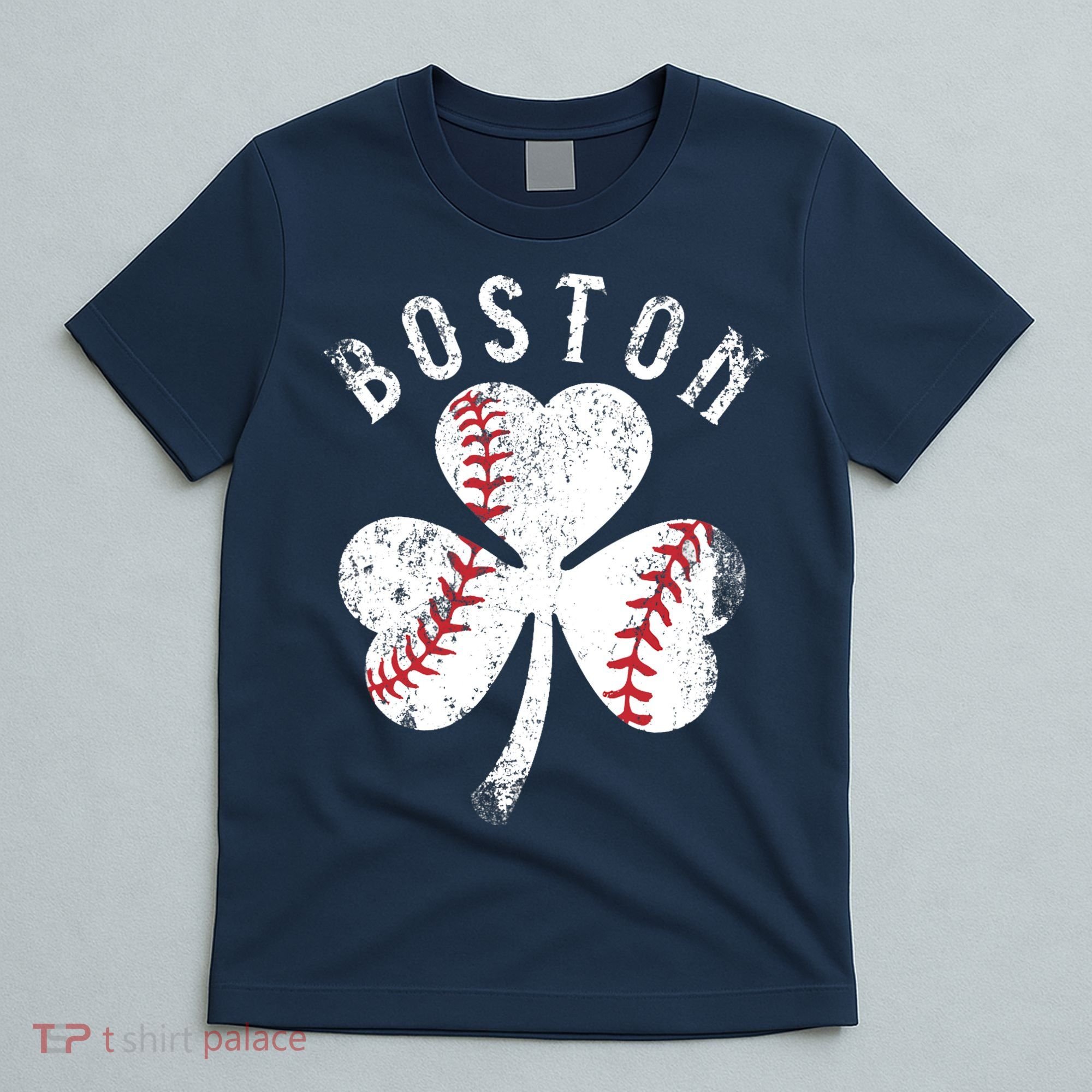 Vintage Boston St Patrick's Day Irish Shamrock T-Shirt