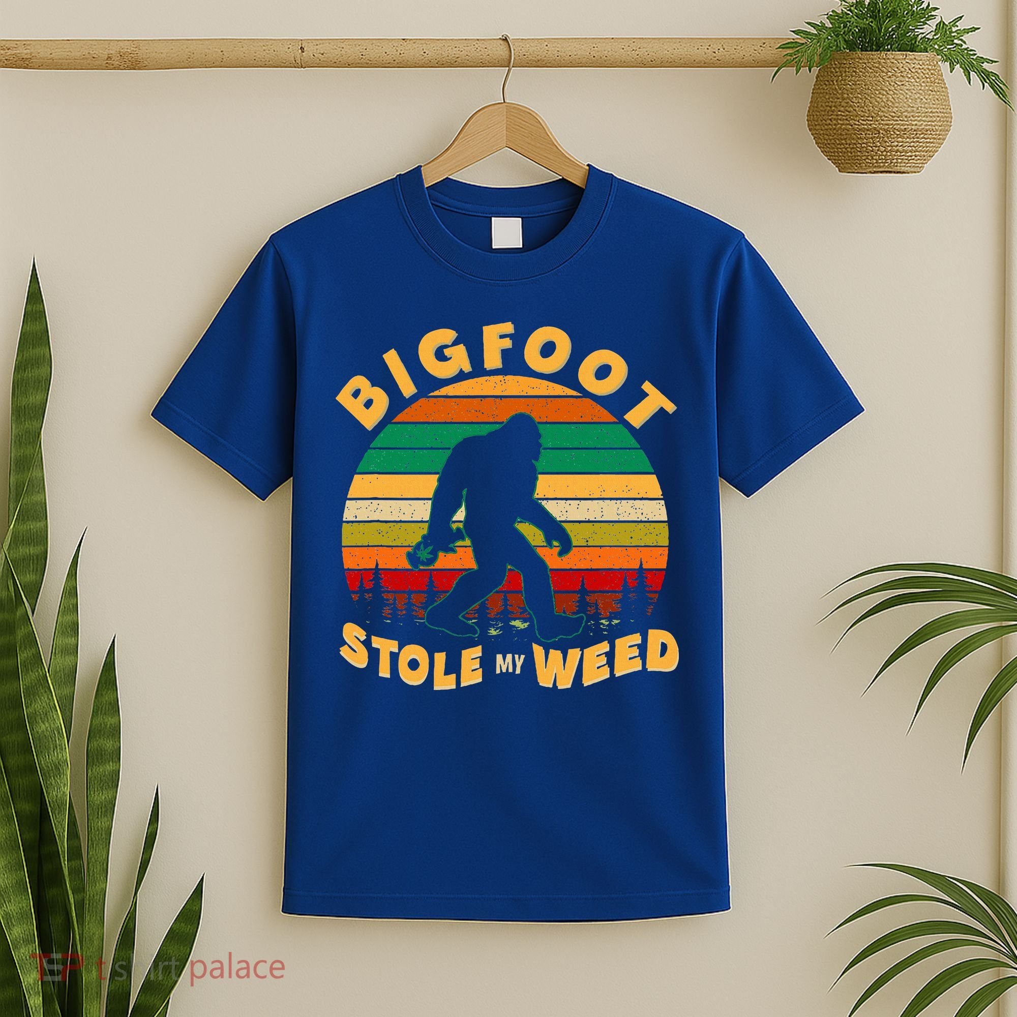 Vintage Bigfoot Stole My Weed 420 Marijuana T-Shirt