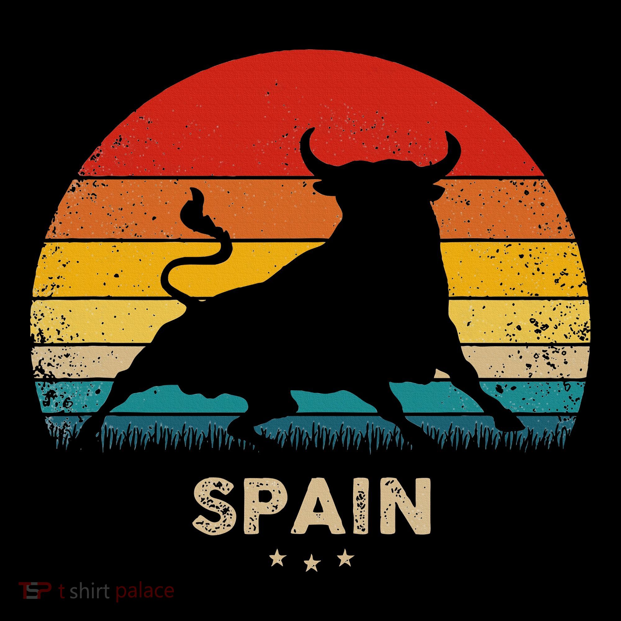 Vintage Bull Silhouette Spain T-Shirt