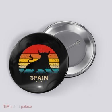 Vintage Bull Silhouette Spain Button