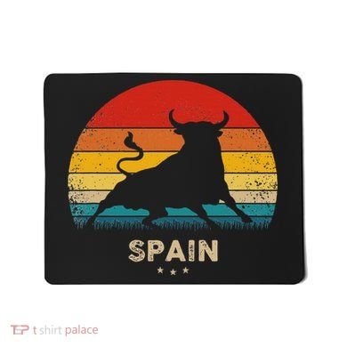 Vintage Bull Silhouette Spain Mousepad