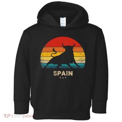 Vintage Bull Silhouette Spain Toddler Hoodie