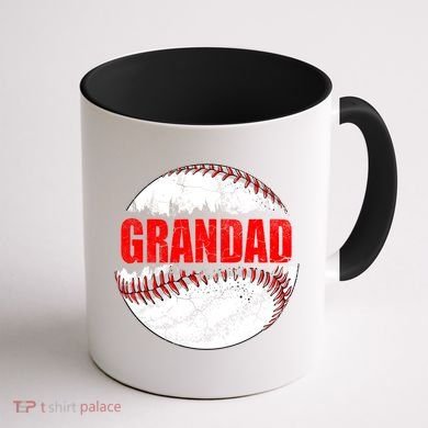 Vintage Baseball Softball Lover Grandad Fathers Day Gift Coffee Mug back