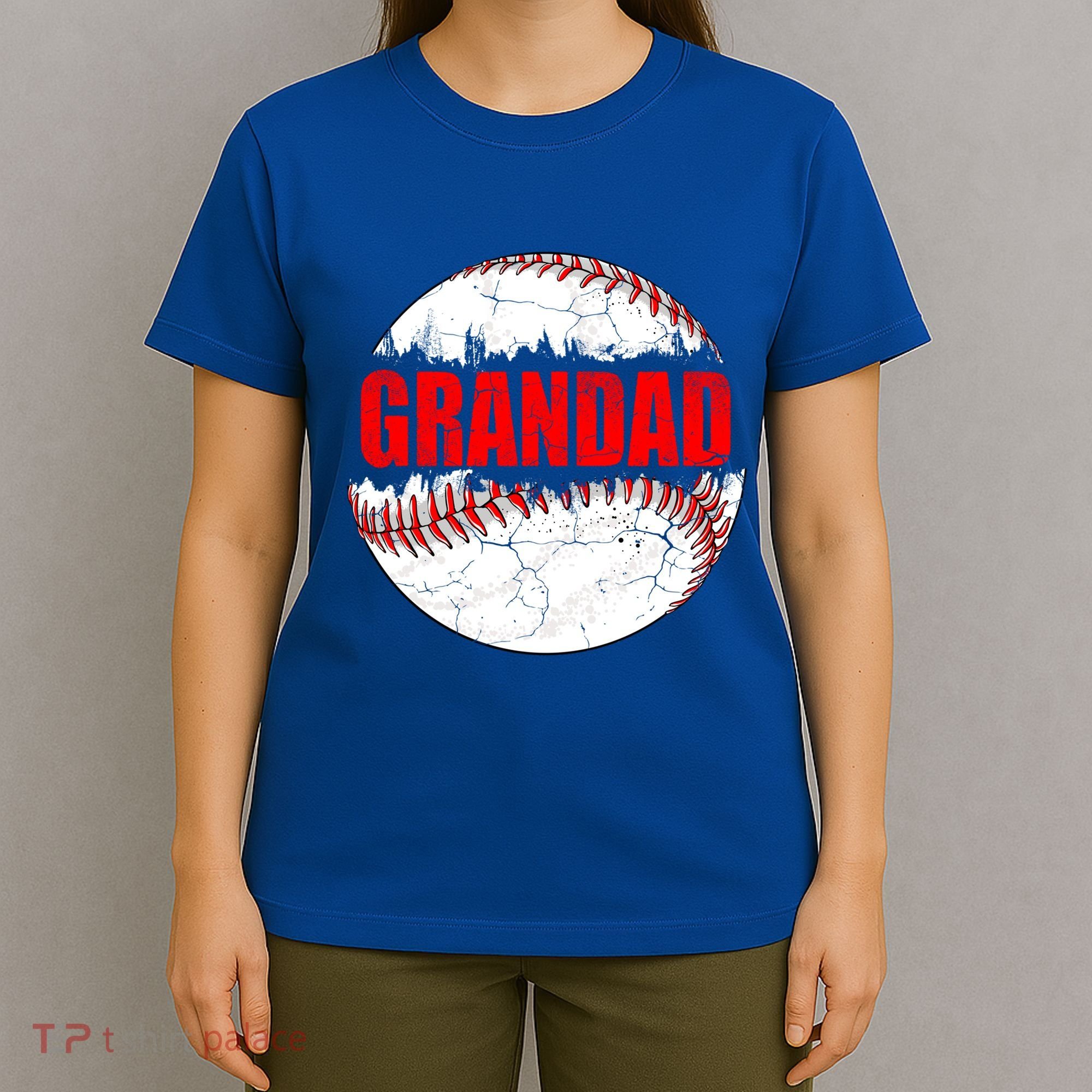 Vintage Baseball Softball Lover Grandad Fathers Day Gift T-Shirt