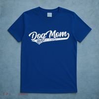 Vintage Baseball Style Retro Distressed Dog Mom T-Shirt thumb 5
