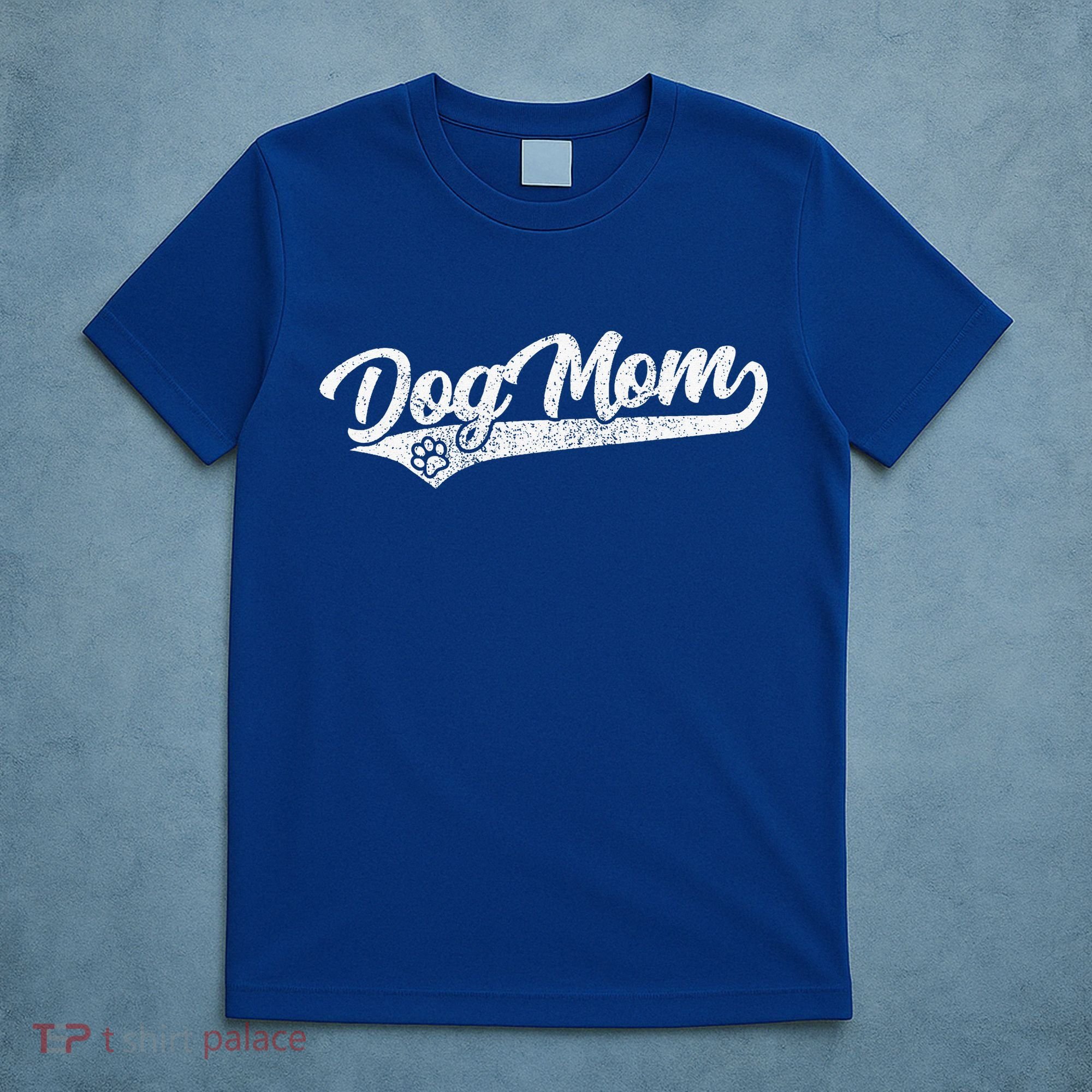 Vintage Baseball Style Retro Distressed Dog Mom T-Shirt