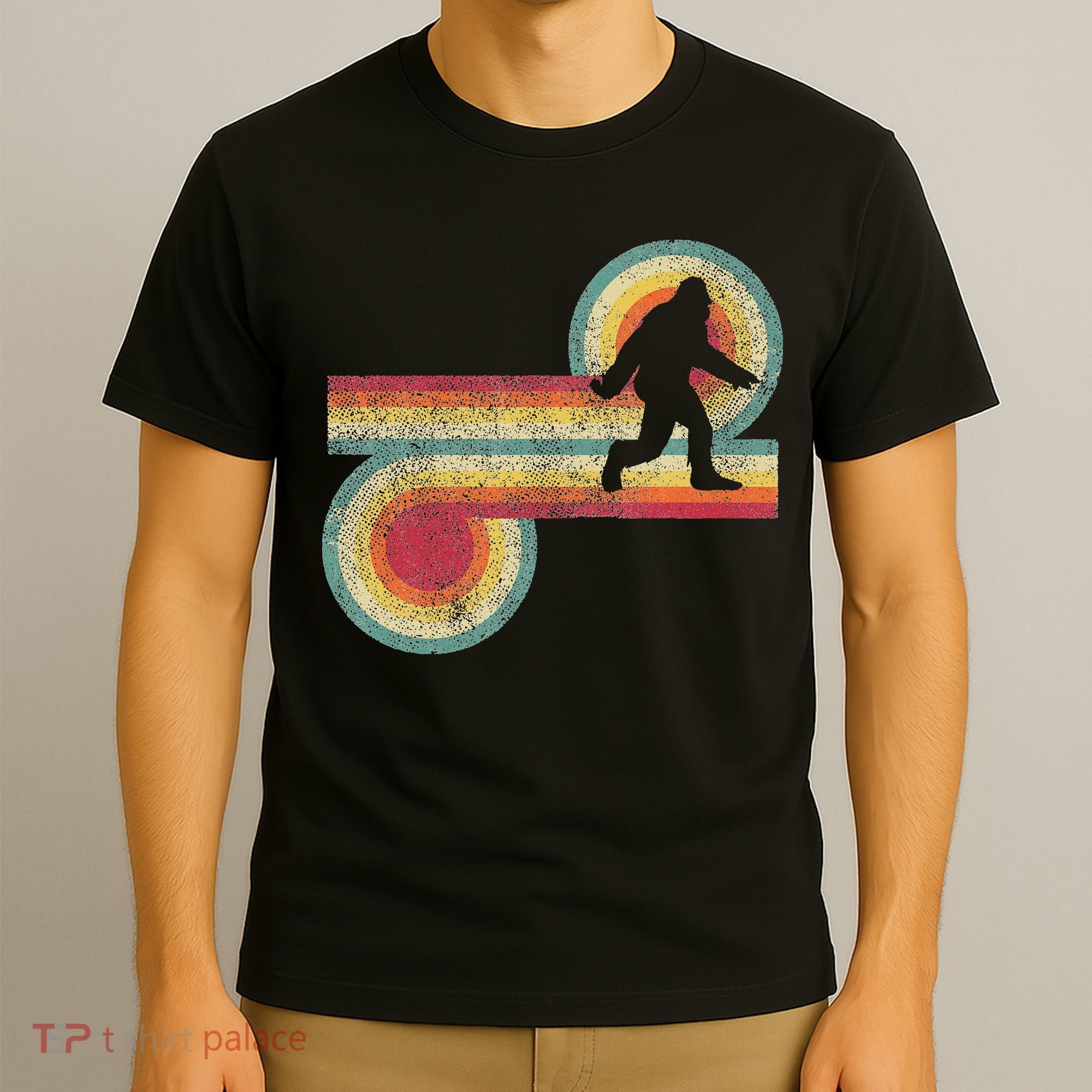 Vintage Bigfoot Sasquatch 70S 80S Style Retro Women T-Shirt