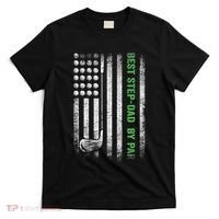 Vintage Best Step-Dad By Par Family Golfer Golf Lover T-Shirt thumb 0