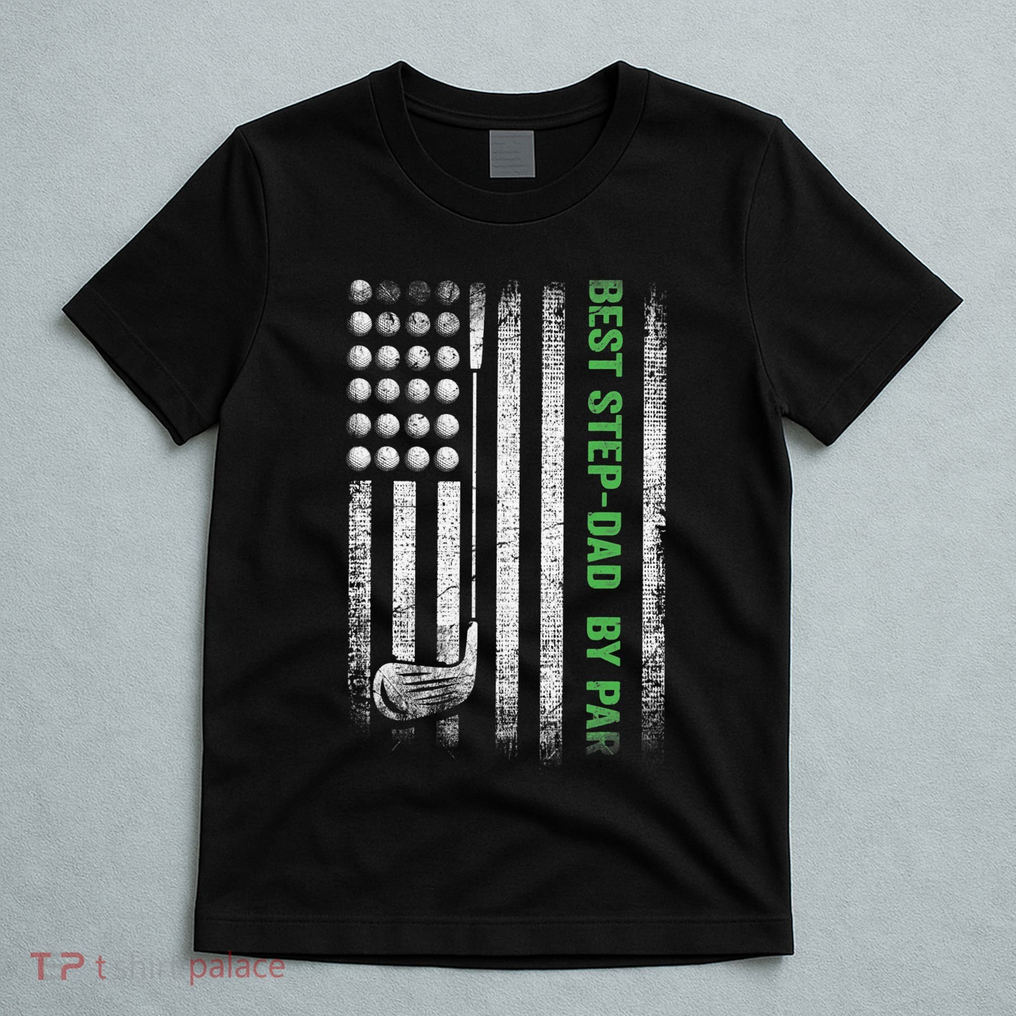 Vintage Best Step-Dad By Par Family Golfer Golf Lover T-Shirt