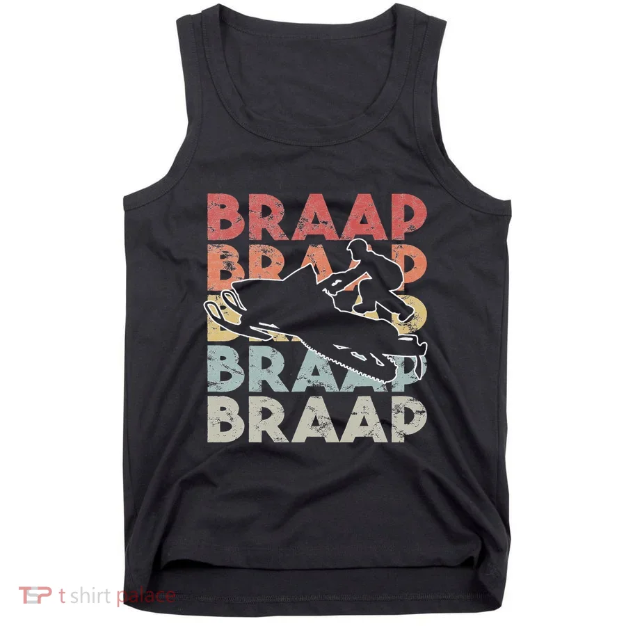 Vintage Braap Snowmobile I Retro Snow Sled Gift Idea Tank Top