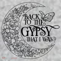 Vintage Back To The Gypsy That I Was Floral Moon T-Shirt thumb 7