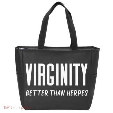 Virginity Better Than Herpes Virgins Rock Funny Abstinence Tote Bag