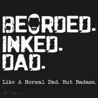 Vintage Bearded Tattoo Lover Inked Dad T-Shirt thumb 7