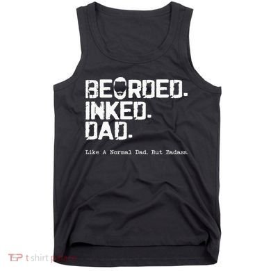 Vintage Bearded Tattoo Lover Inked Dad Tank Top