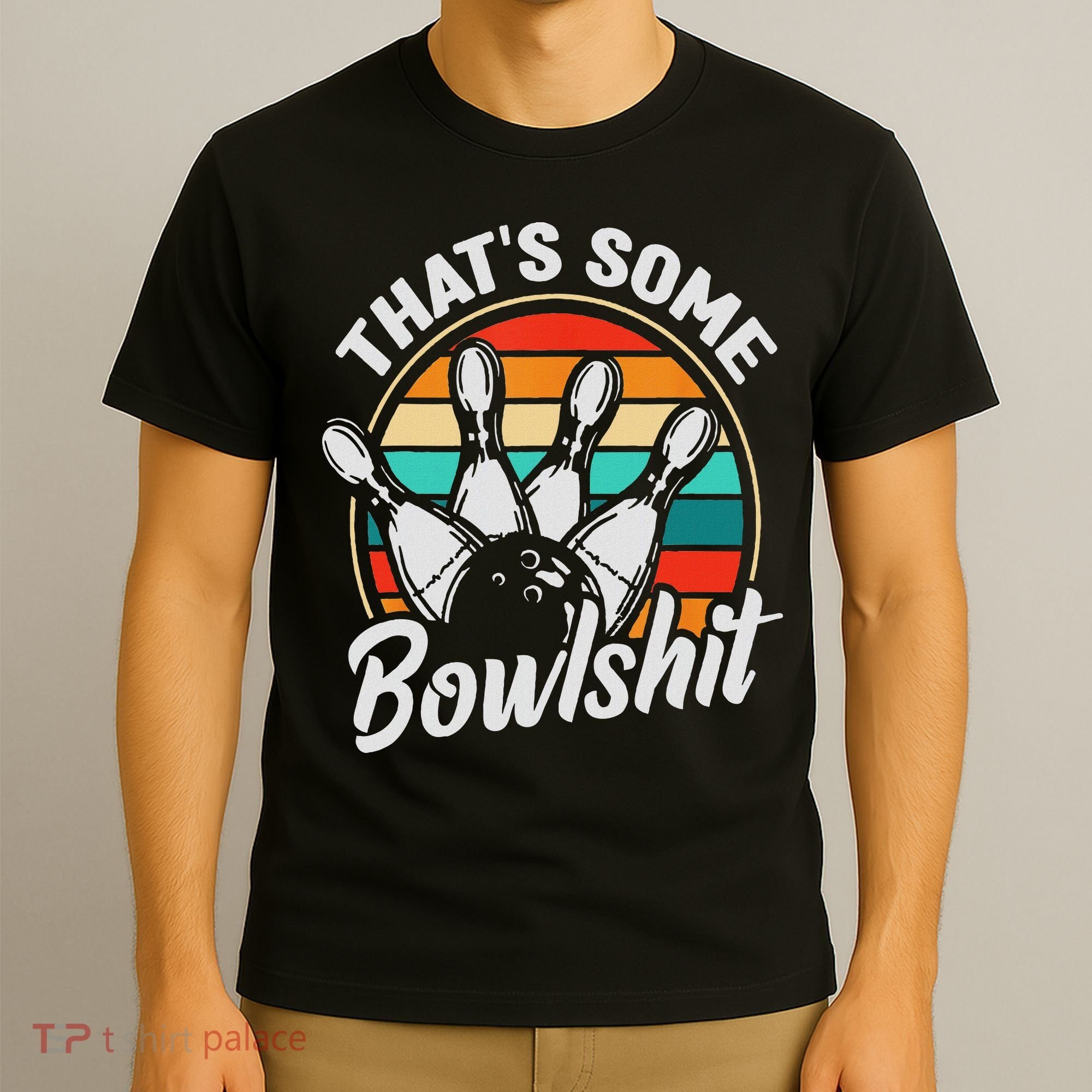 Vintage Bowling That's Some Bowlshit Retro Funny Bowler T-Shirt