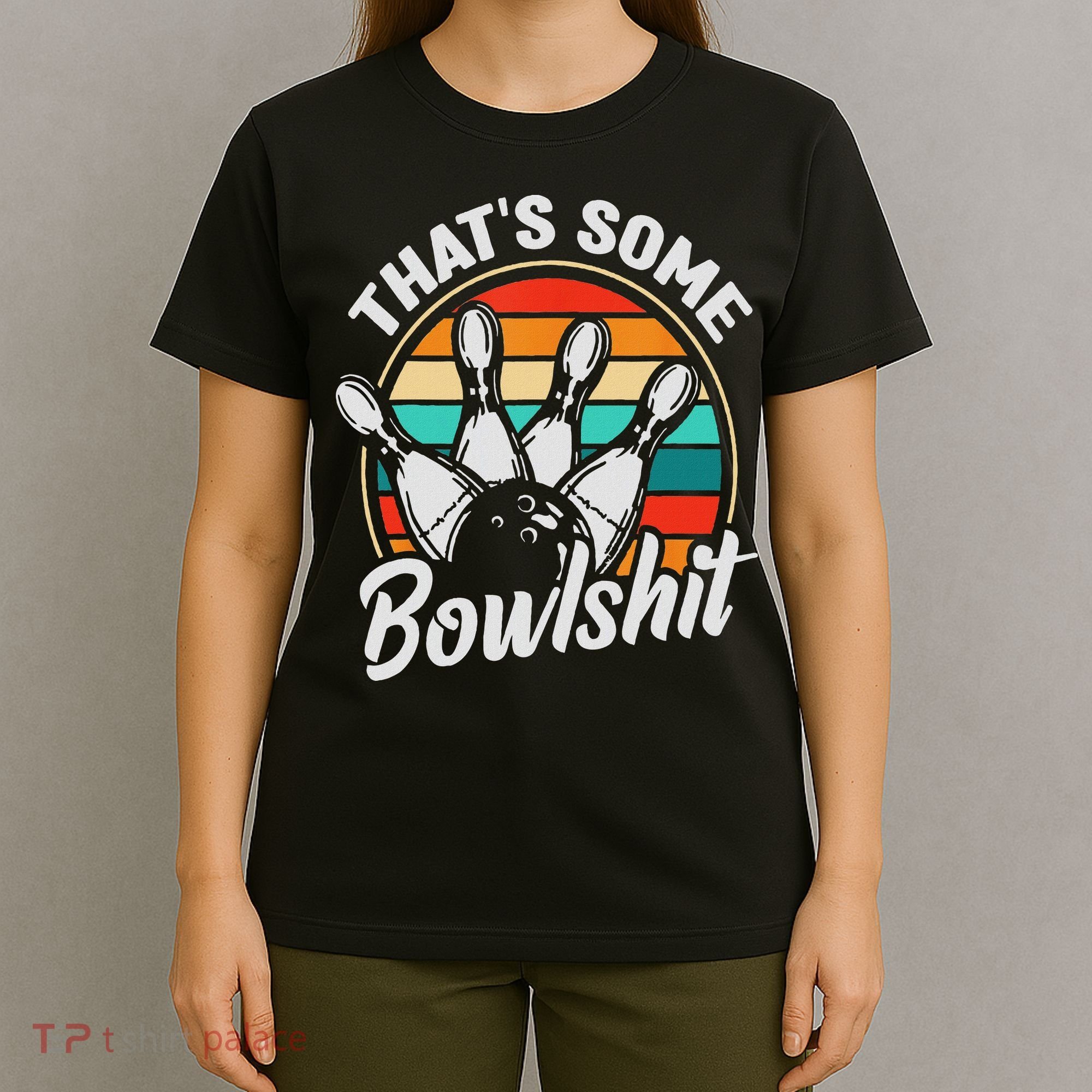 Vintage Bowling That's Some Bowlshit Retro Funny Bowler T-Shirt