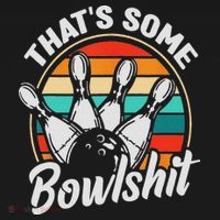 Vintage Bowling That's Some Bowlshit Retro Funny Bowler T-Shirt thumb 7