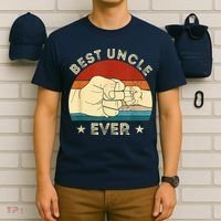 Vintage Best Uncle Ever Fist Bump Funny Uncle Fathers Day T-Shirt thumb 6