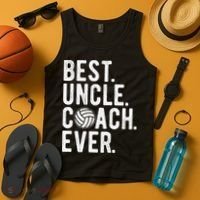 Volleyball Best Uncle Coach Ever Dad Daddy Father's Day Tank Top thumb 4