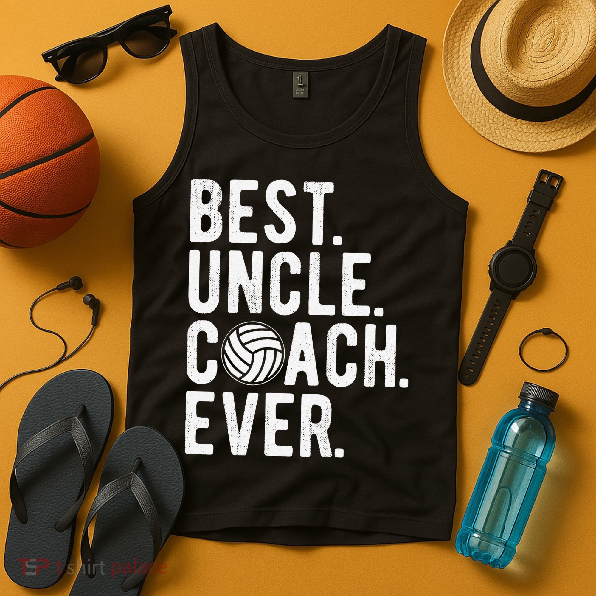 Volleyball Best Uncle Coach Ever Dad Daddy Father's Day Tank Top