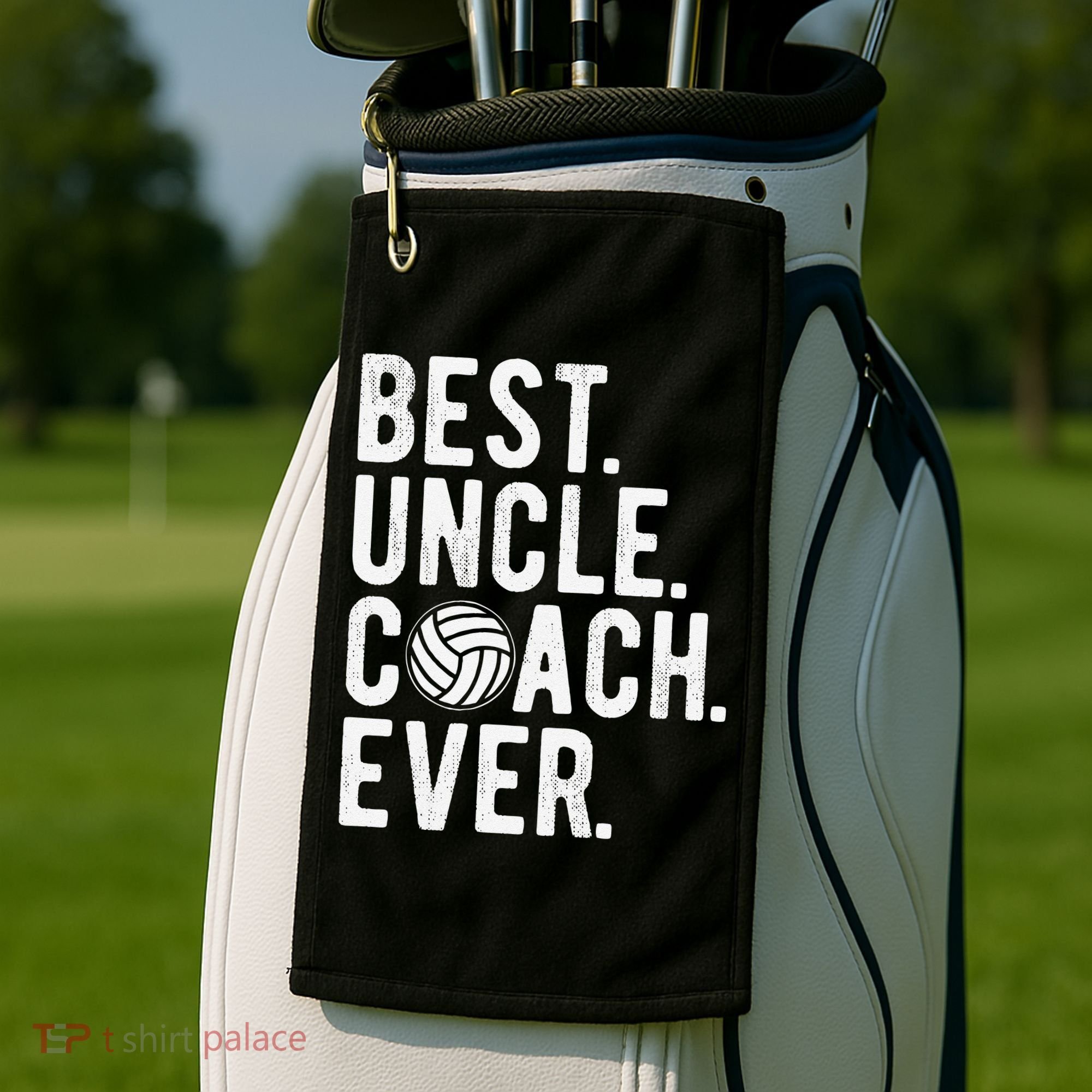 Volleyball Best Uncle Coach Ever Dad Daddy Father's Day Golf Towel