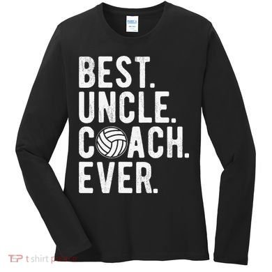 Volleyball Best Uncle Coach Ever Dad Daddy Father's Day Women's Long Sleeve Shirt