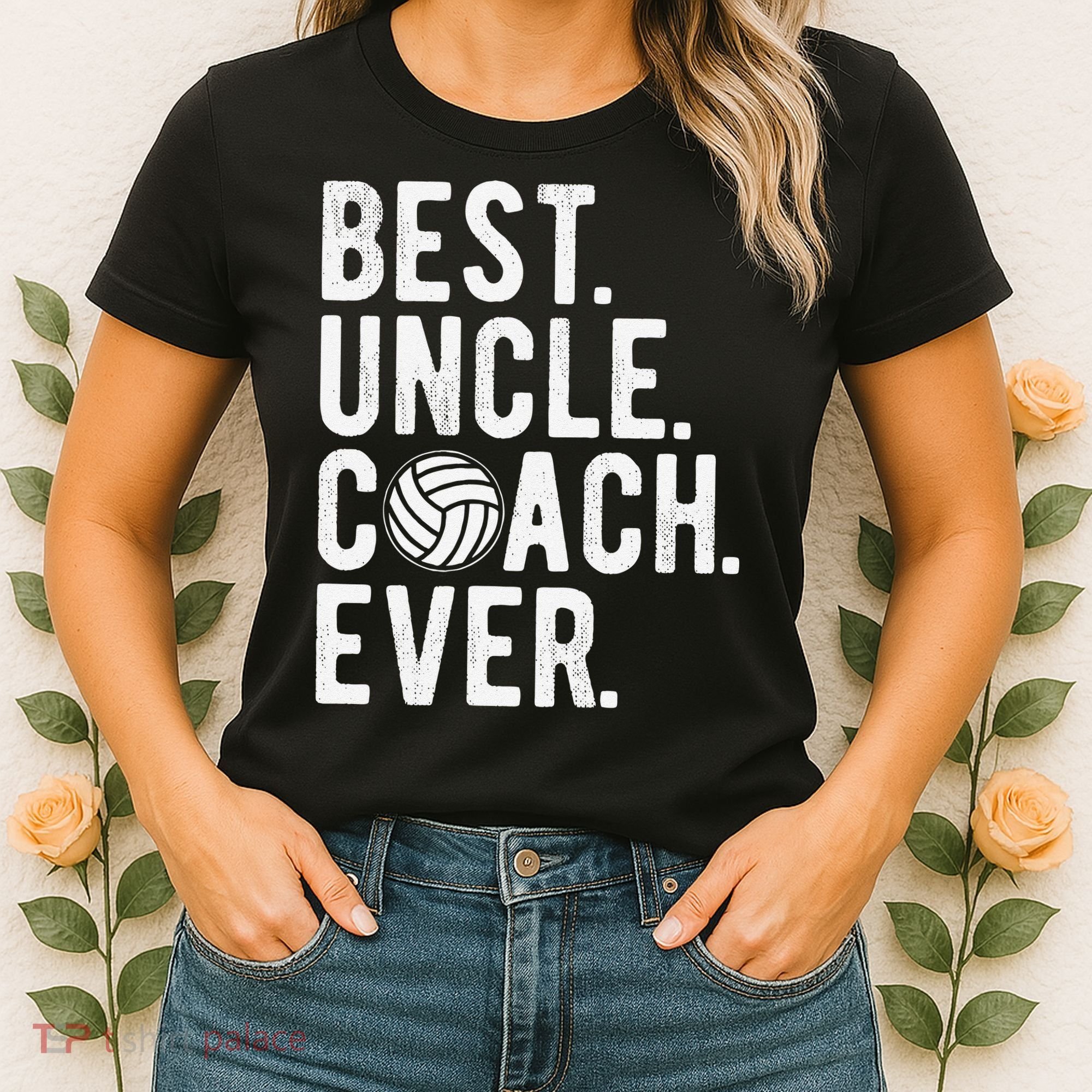 Volleyball Best Uncle Coach Ever Dad Daddy Father's Day Women's T-Shirt