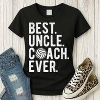 Volleyball Best Uncle Coach Ever Dad Daddy Father's Day Women's T-Shirt thumb 3