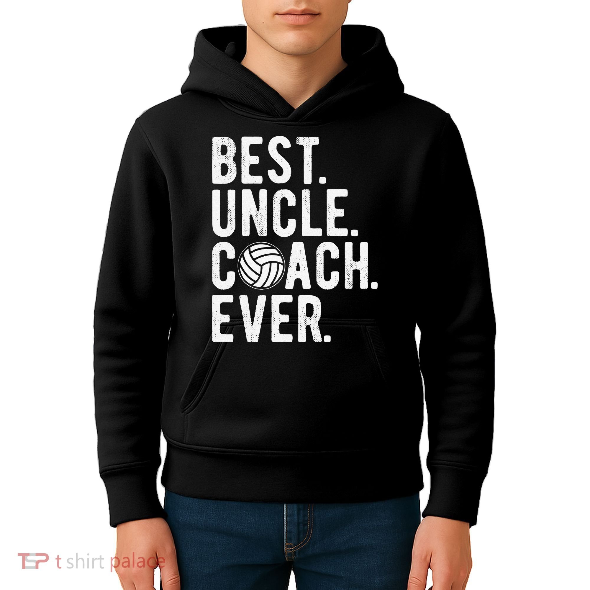 Volleyball Best Uncle Coach Ever Dad Daddy Father's Day Kids Hoodie