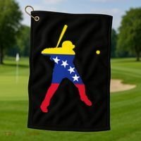 Venezuela Baseball Golf Towel thumb 1