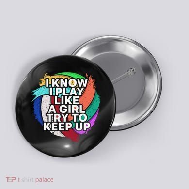 Volleyball Beach Volleyball Player Gift Button