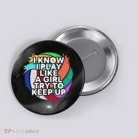 Volleyball Beach Volleyball Player Gift Button thumb 0